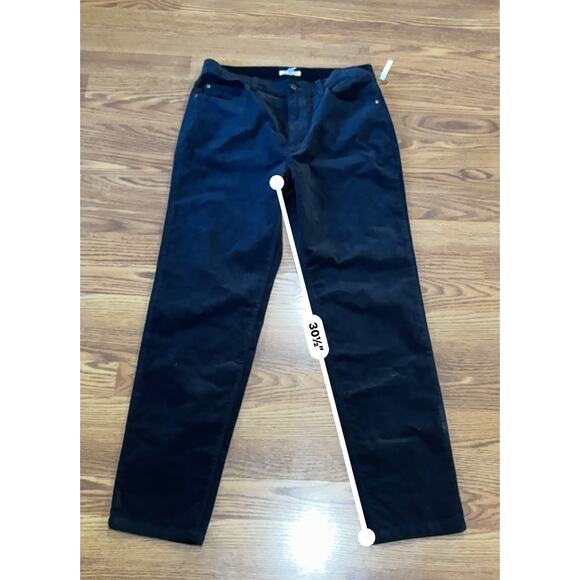 Eileen fisher Black Organic Cotton Stretch Velveteen Pant size SP - Picture 3 of 16